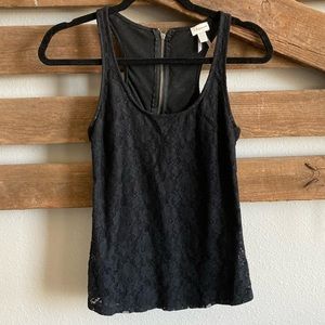 Dynamite Work Tank Top | Black Lace